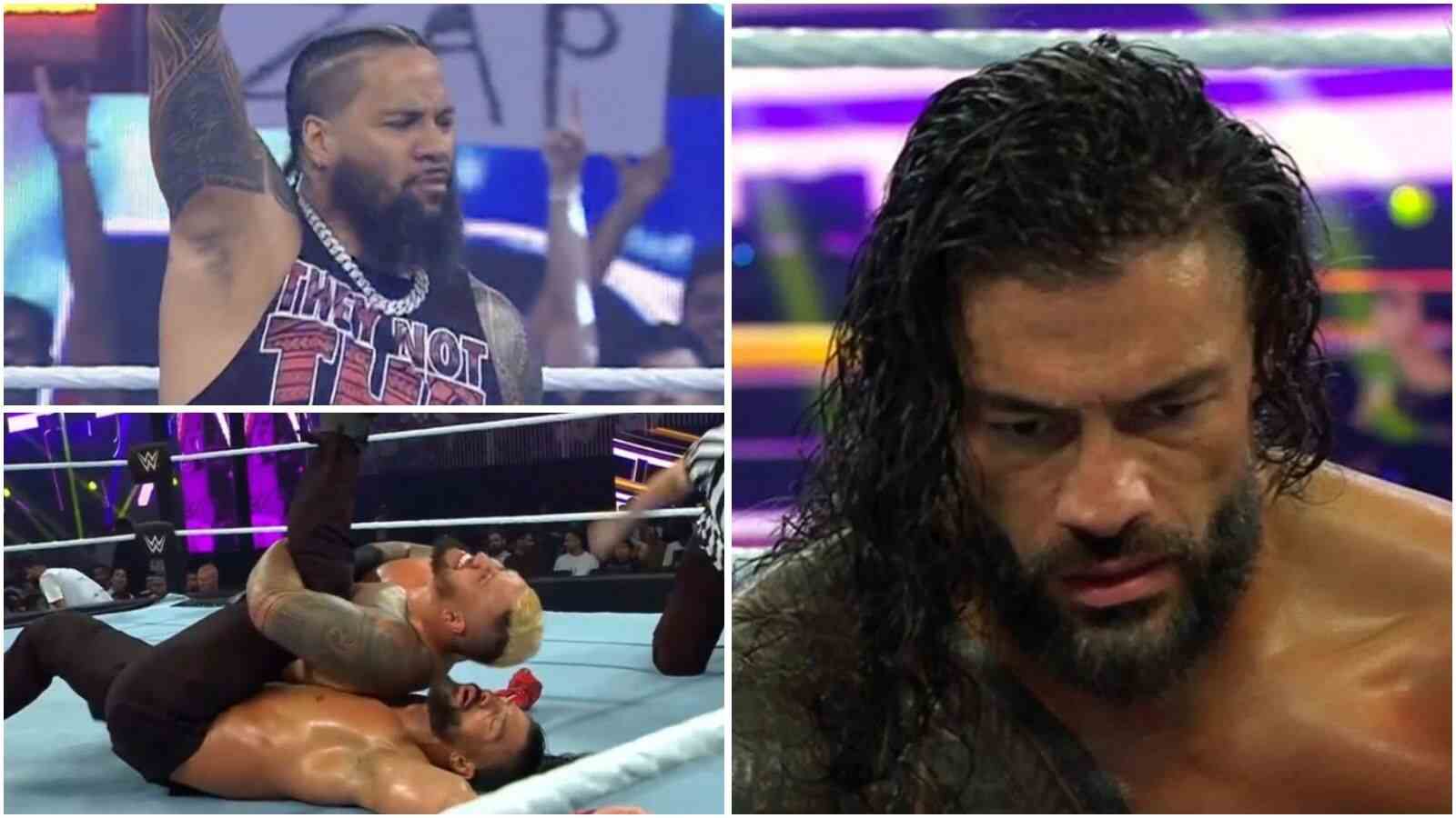 (Video) Roman Reigns suffers embarrassing botch due to Jimmy Uso in Bloodline’s match at Crown Jewel