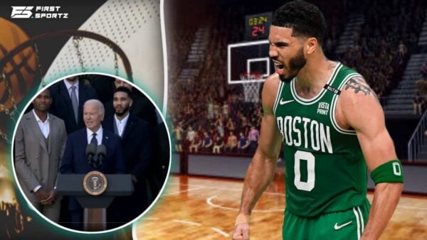 Joe Biden and Jayson Tatum