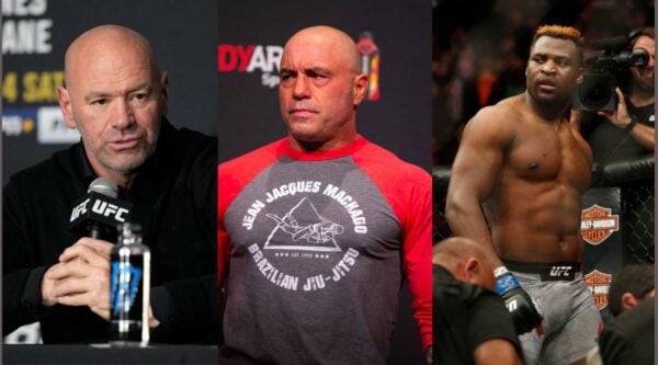 Joe Rogan reacts to the ongoing back-and-forth between Dana White and Francis Ngannou