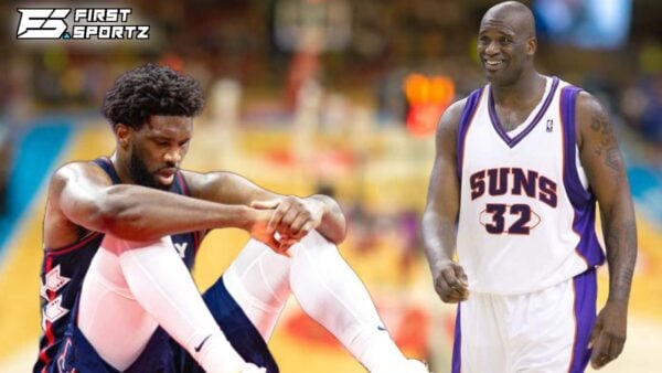 Joel Embiid and Shaquille O'Neal