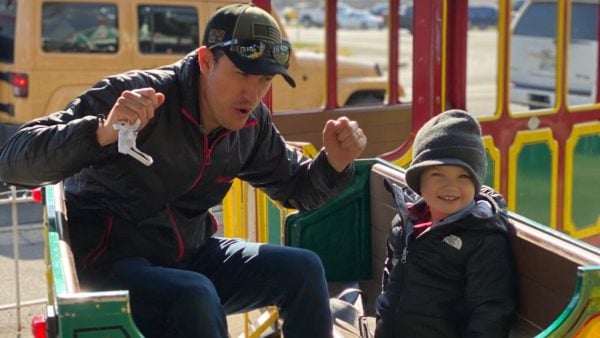 Joey Logano and son Hudson