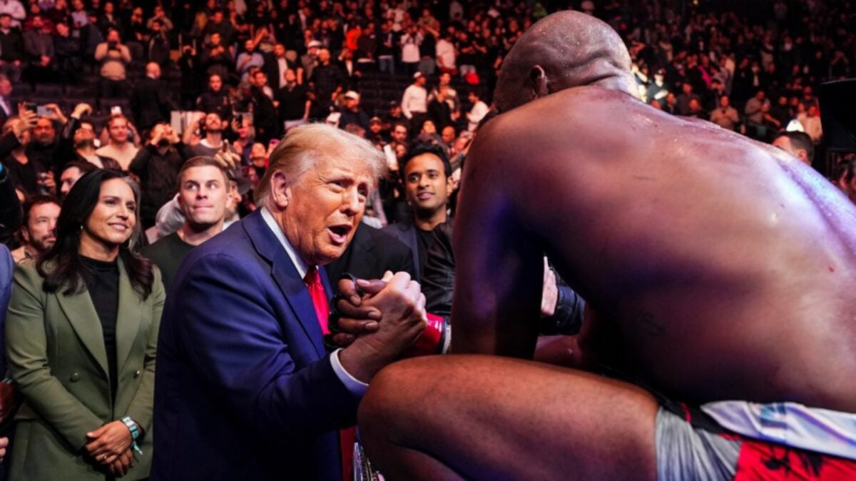 Jon Jones and Donald Trump at UFC 309