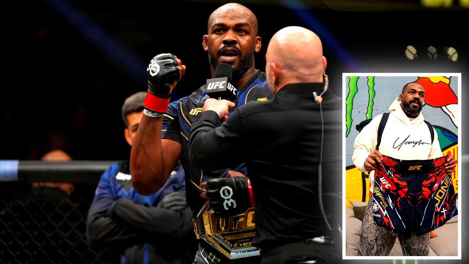 ‘Thrilled’ Jon Jones reveals biblical “superpower” acquired after new custom shorts for UFC 309 fight