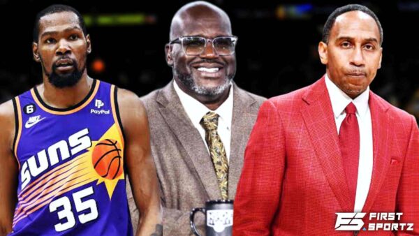 Kevin Durant, Shaquille O’Neal and Stephen A. Smith