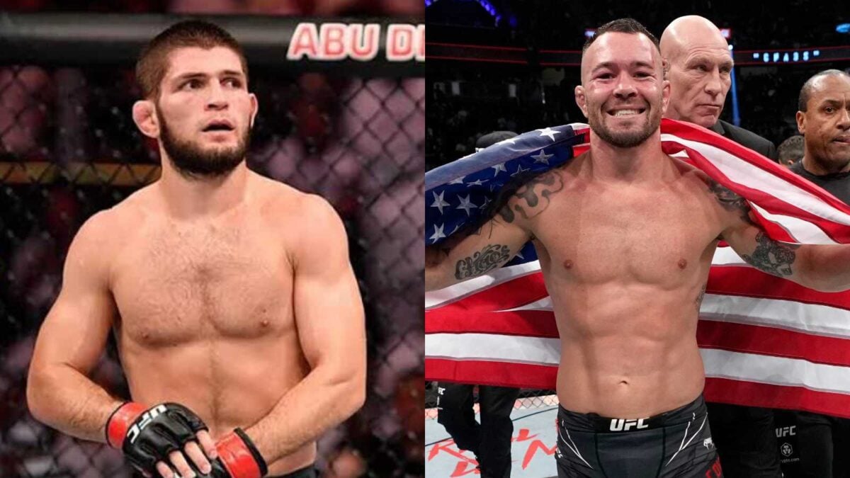 Khabib Nurmagomedov and Colby Covington 