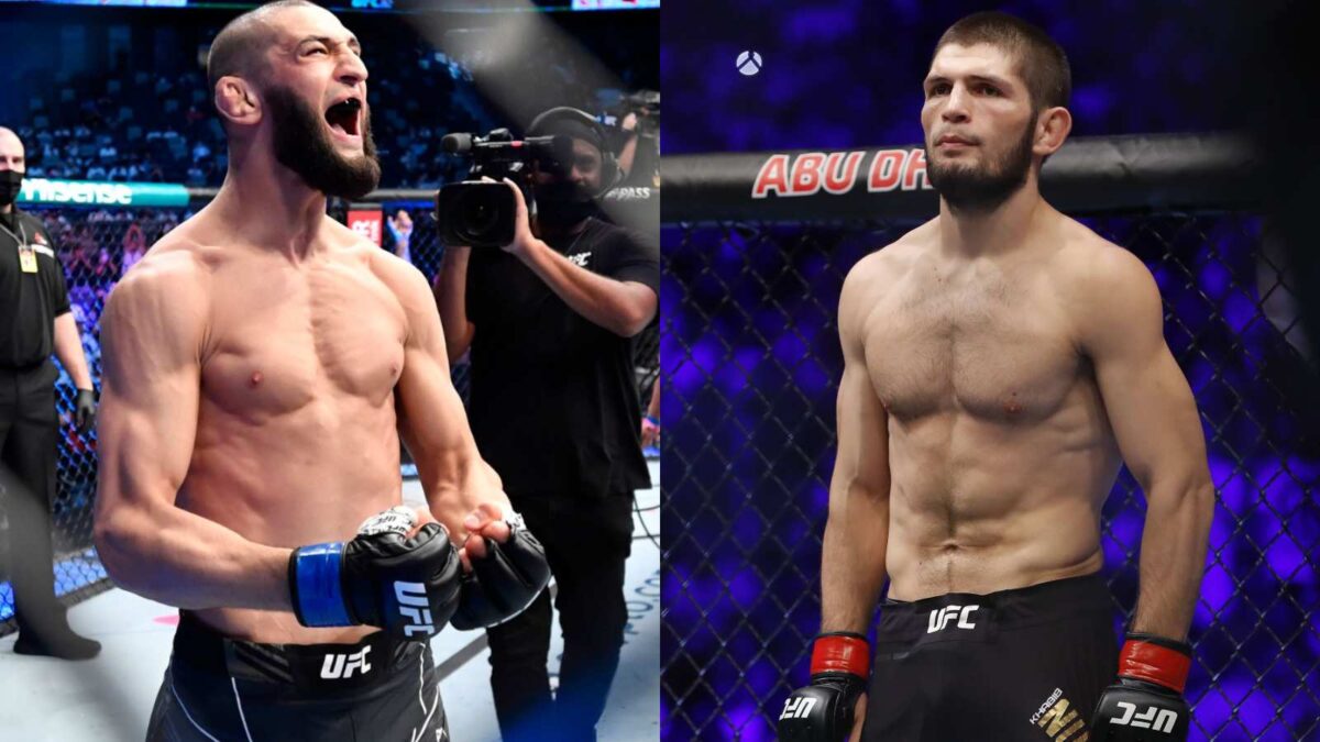 Khamzat Chimaev and Khabib Nurmagomedov 