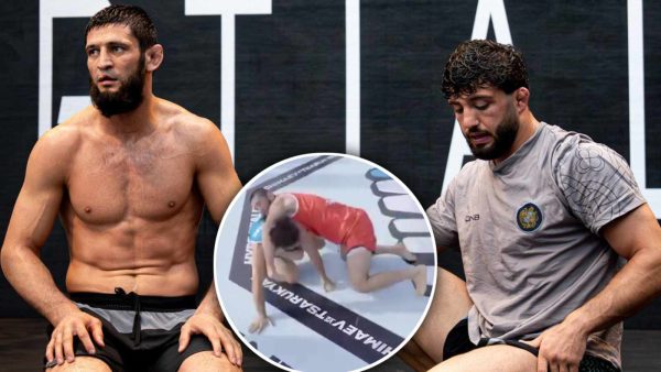 Khamzat Chimaev mauls one of Arman Tsarukyan's teammates at a reality show