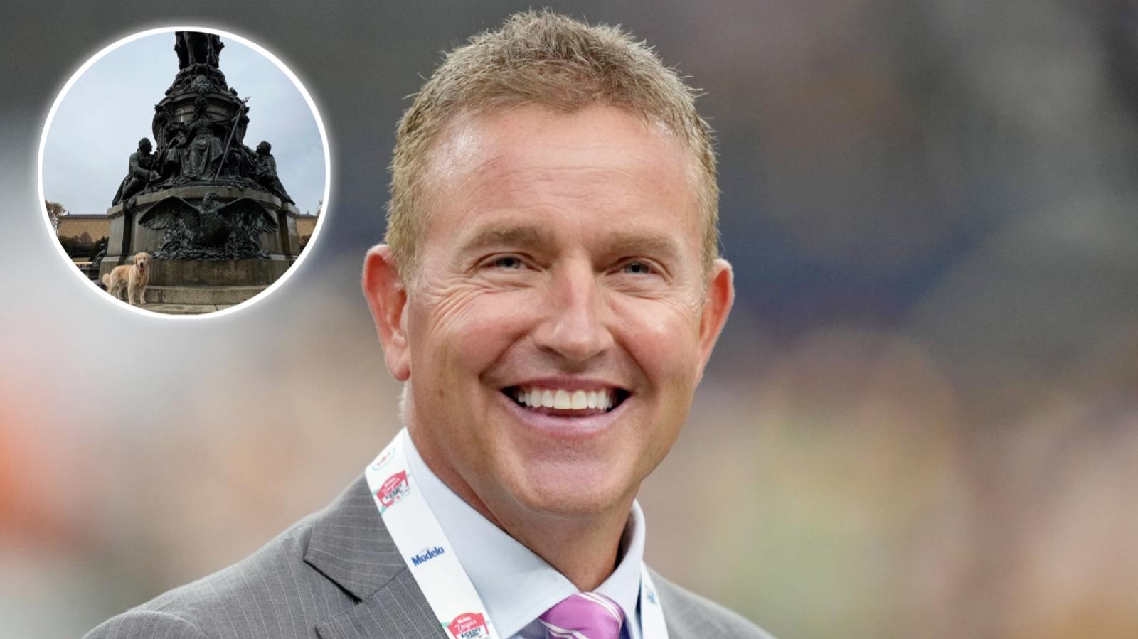 Kirk Herbstreit honors late dog Ben by bringing little brother Peter as new travel companion for TNF