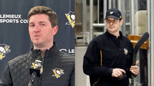 Kyle Dubas and Sidney Crosby