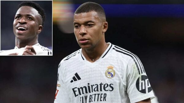 Kylian Mbappe and Vinicius Jr.