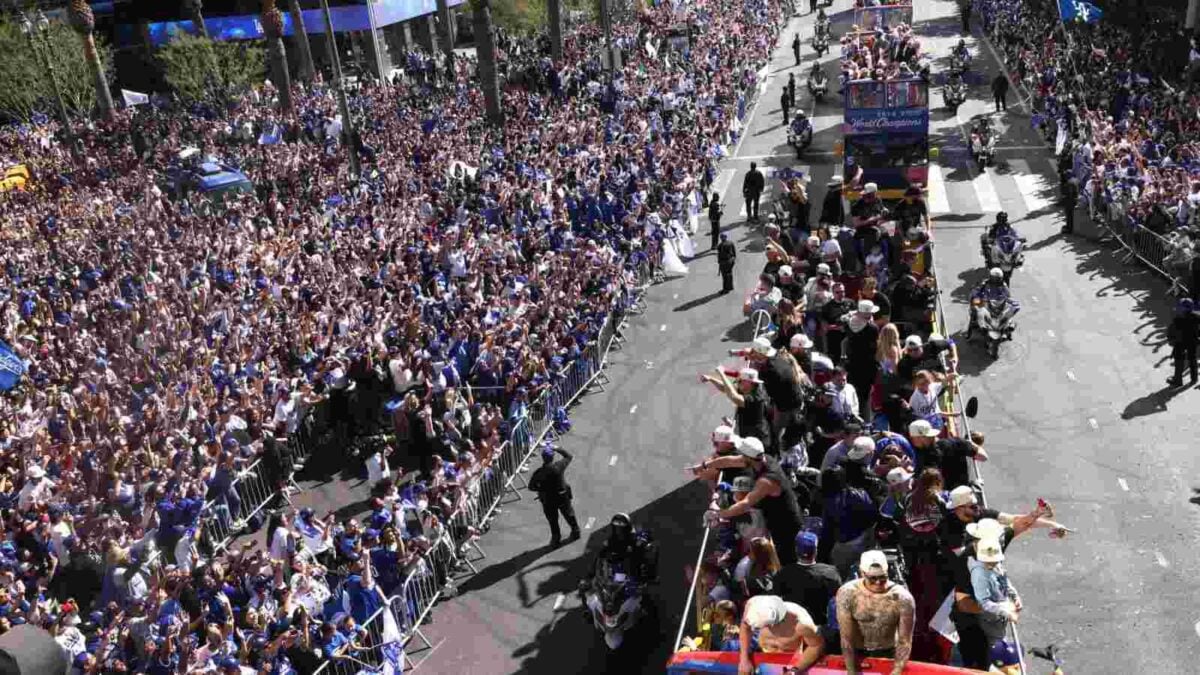 LA Dodgers celebrate World Series win