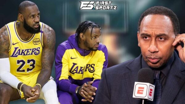 LeBron James, Bronny James and Stephen A Smith