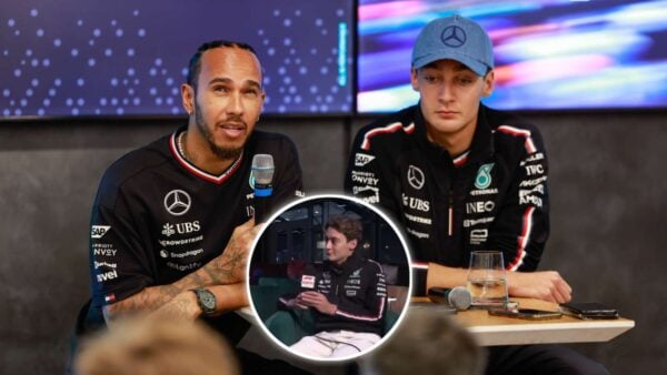 Lewis Hamilton and George Russell