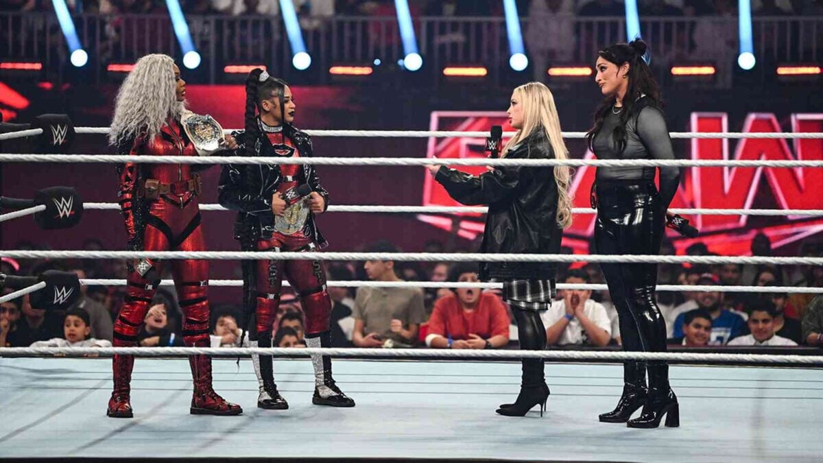 Jade Cargill, Bianca Belair, Liv Morgan, and Raquel Rodriguez on Raw