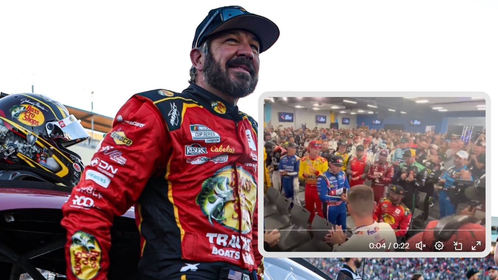 (Video) NASCAR driver honors Martin Truex Jr.  with a standing ovation at Phoenix season finale