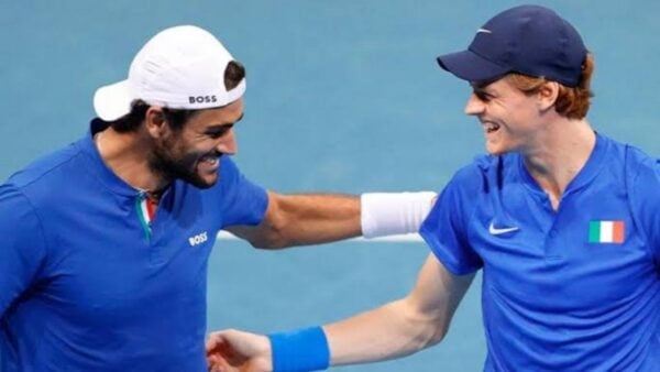 Matteo Berrettini and Jannik Sinner (via Super Tennis)