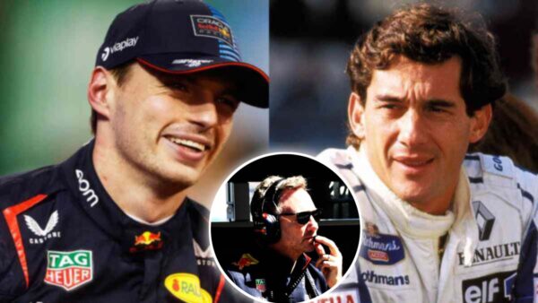 Max Verstappen and Ayrton Senna, Christian Horner in Circle