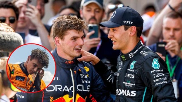 Max Verstappen, George Russell, and Lando Norris 909