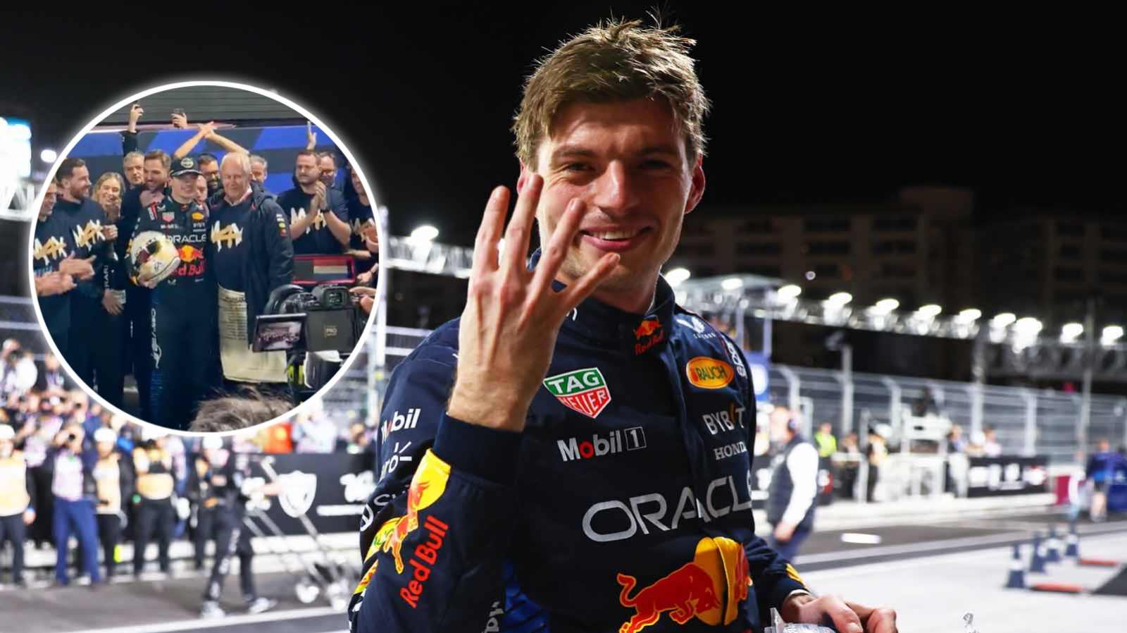 (Video) Red Bull gifts Max Verstappen special helmet to celebrate fourth F1 title in a row at Las Vegas GP