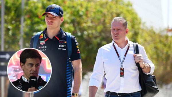 Max Verstappen and Jos Verstappen (via Red Bull), Toto Wolff (via IMAGO)