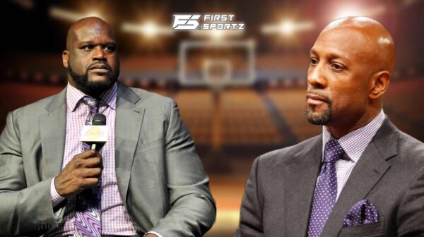 Miami Heat greats Alonzo Mourning and Shaquille O'Neal