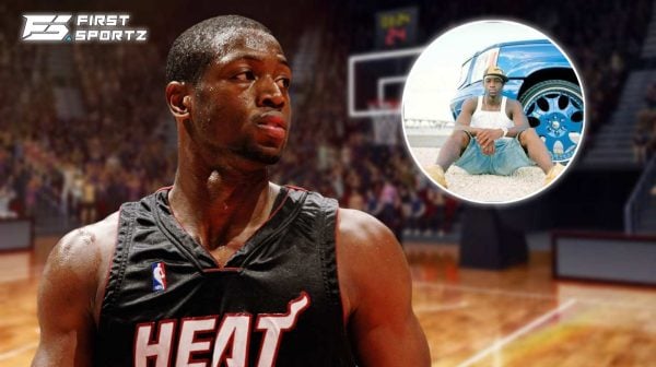 Miami Heat legend Dwyane Wade and his custom blue Cadillac Escalade EXT truck which was later stolen