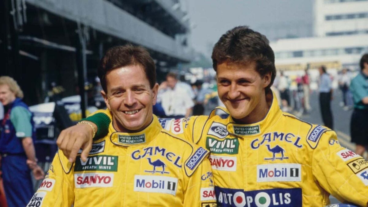 Michael Schumacher and Martin Brundle (via F1 Oversteer)