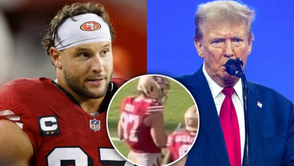 Nick Bosa pays tribute to Donald Trump mid-game against Bucs