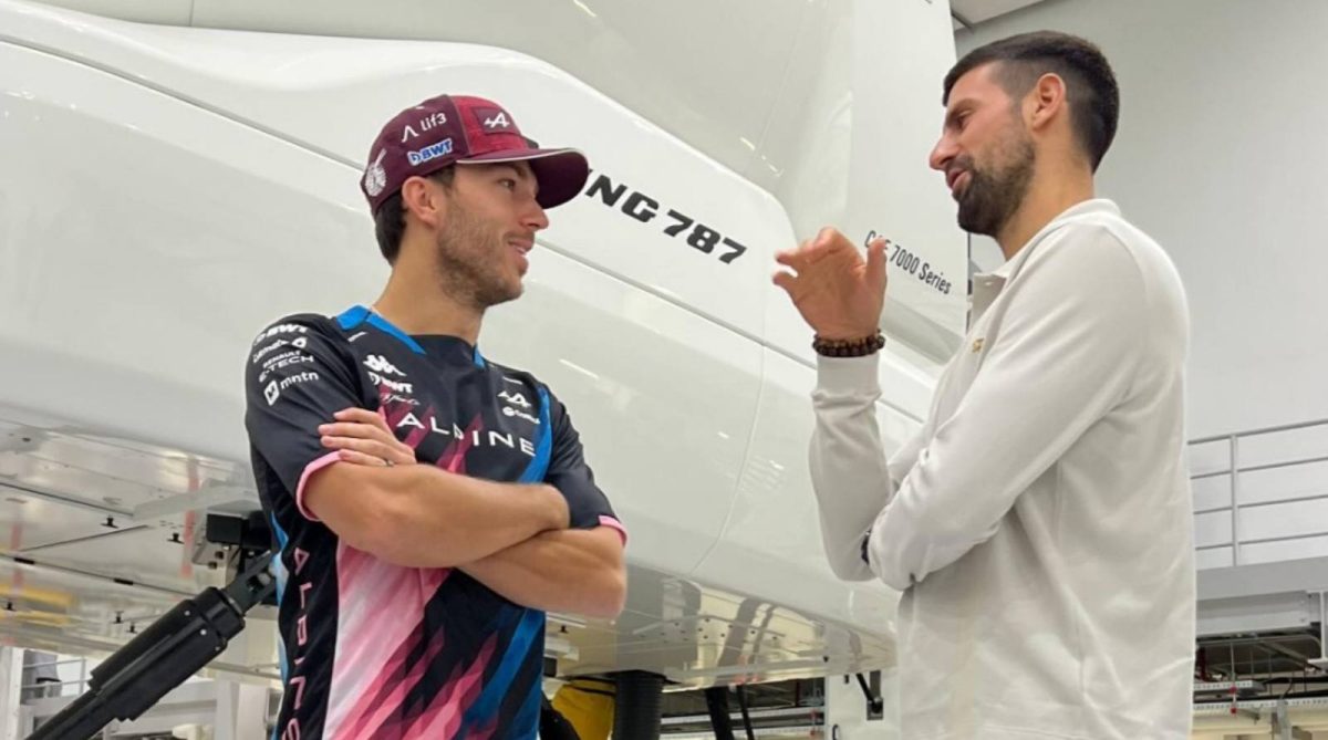 Novak Djokovic and Pierre Gasly