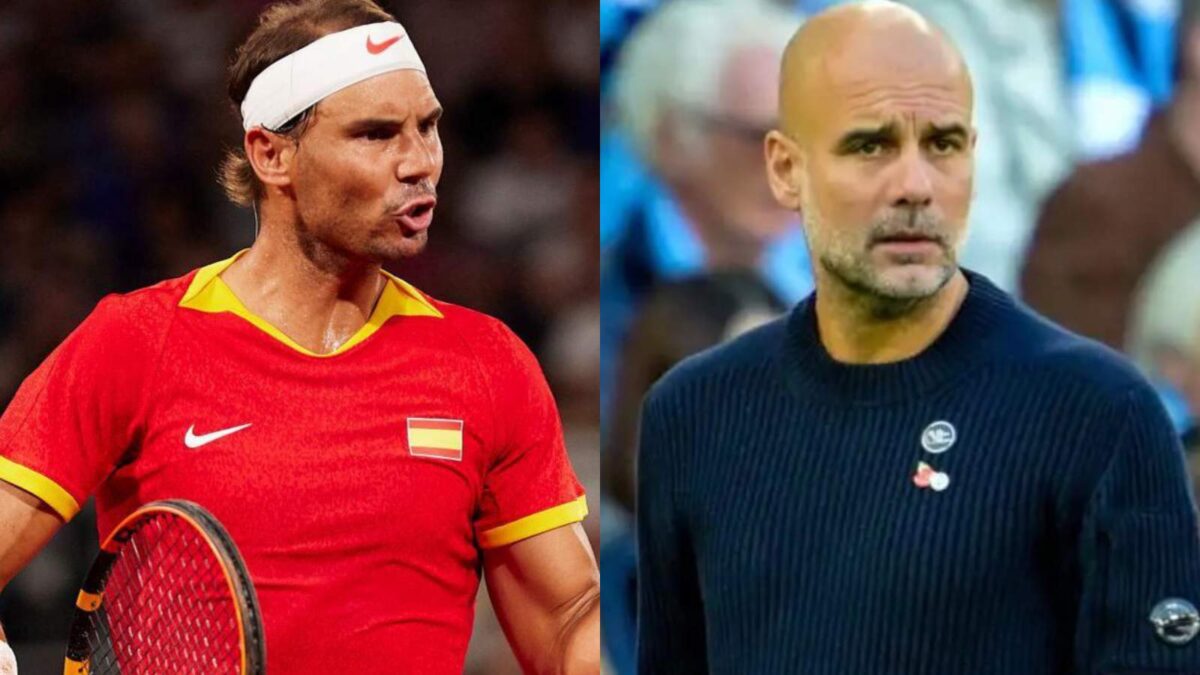 Pep Guardiola and Rafael Nadal