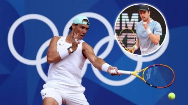 Rafael Nadal and Botic Van de Zandschulp (via Olympics/AD)