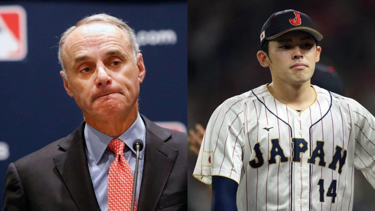 Rob Manfred and Roki Sasaki