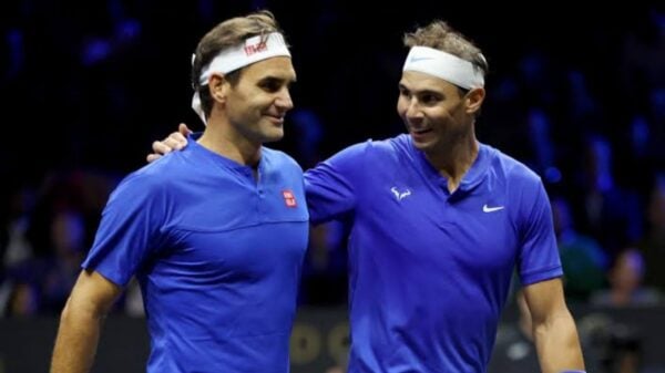 Roger Federer and Rafael Nadal (via CNN)