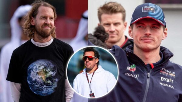 Sebastian Vettel, Max Verstappen, and Fernando Alonso 00