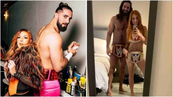 Seth Rollins and Becky Lynch