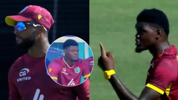 WATCH: Alzarri Joseph storms off the field after not agreeing with the field set by captain Shai Hope