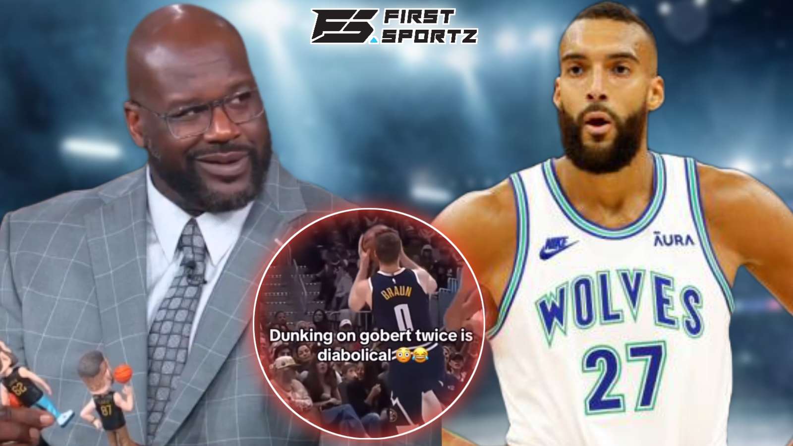 Shaquille O’Neal continues ‘big man’ beef with Rudy Gobert after Frenchman got posterized twice 