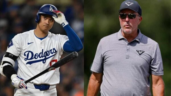 Shohei Ohtani and Phil Mickelson