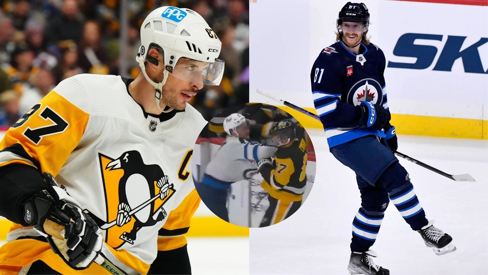 (Video) “That’s the leader,” Sidney Crosby and Kyle Connor fight ENERGIZES Penguins in game against Jets, fans react