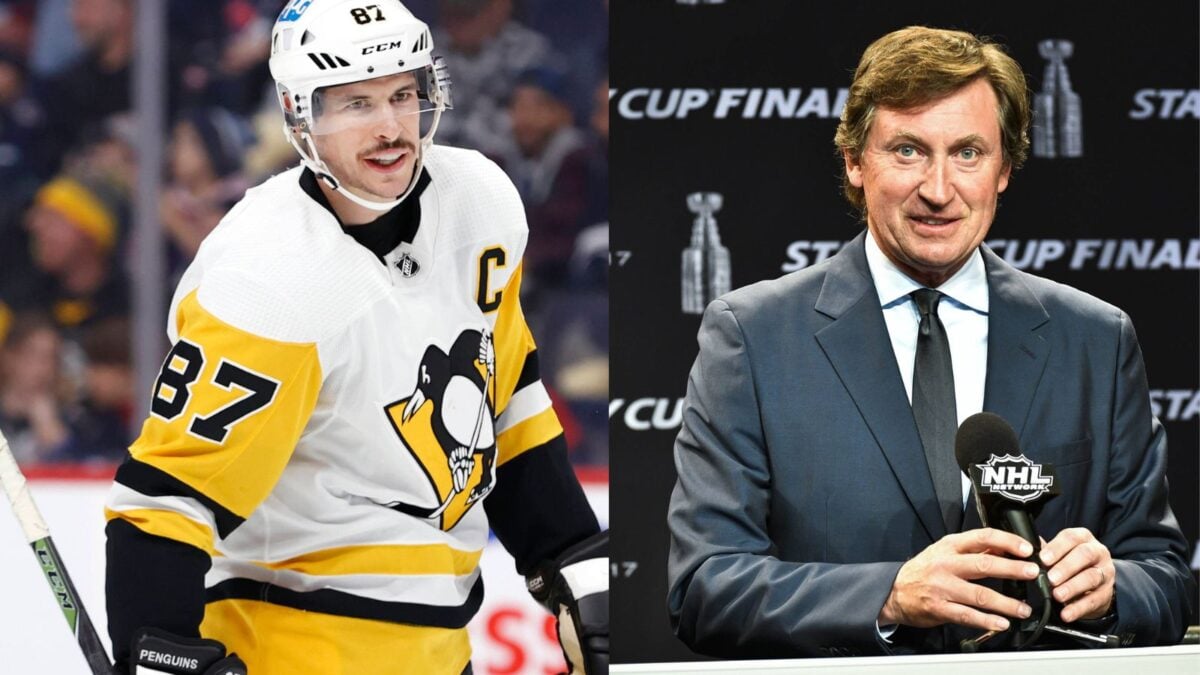 Sidney Crosby and Wayne Gretzky