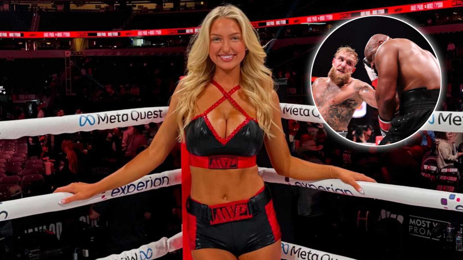 Mike Tyson vs Jake Paul ring girl Sydney Thomas is the biggest winner of Netflix boxing match