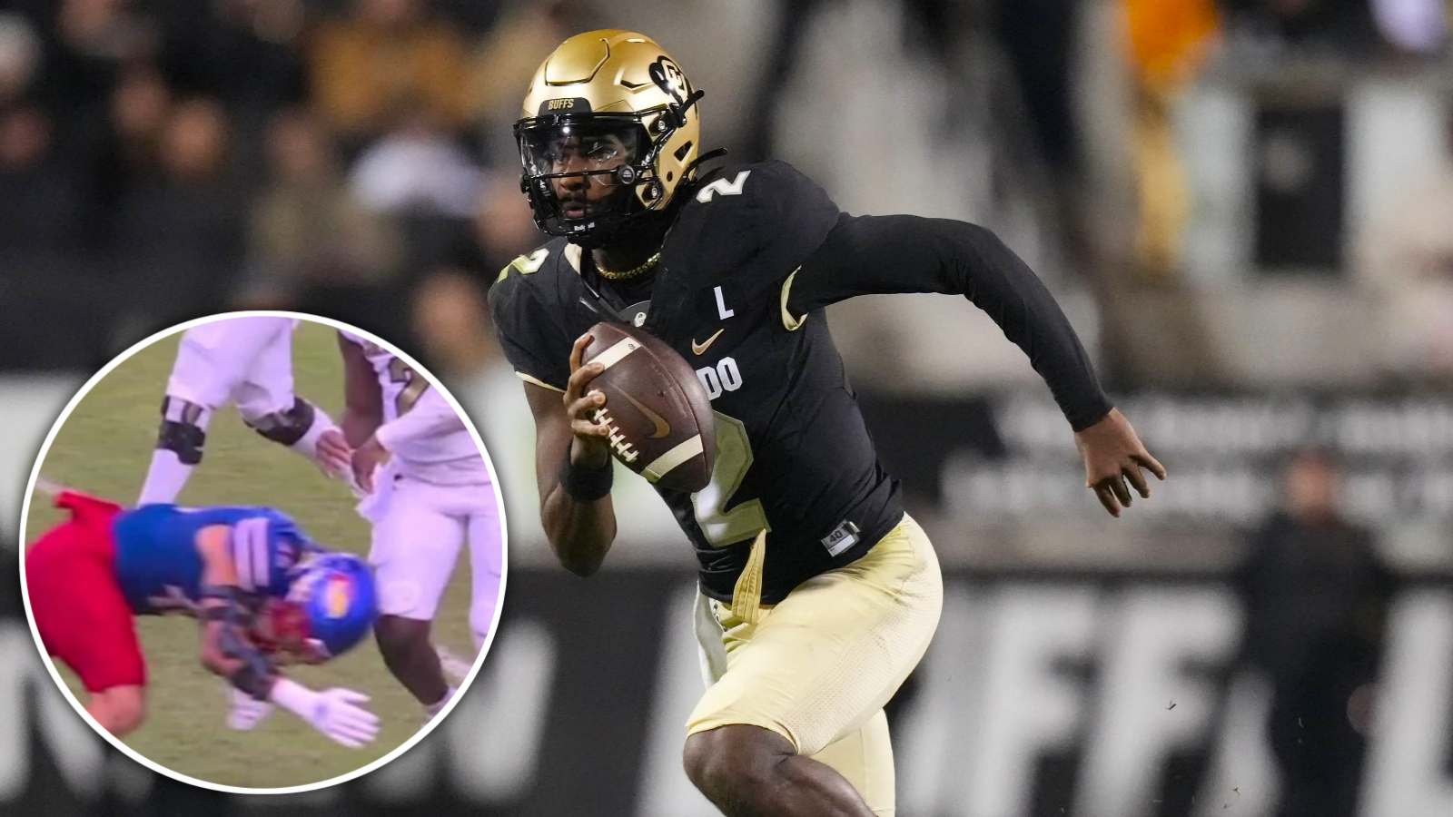 “Trying to end his season!!!” – Jayhawks player’s low hit on Colorado QB Shedeur Sanders sends internet into a frenzy