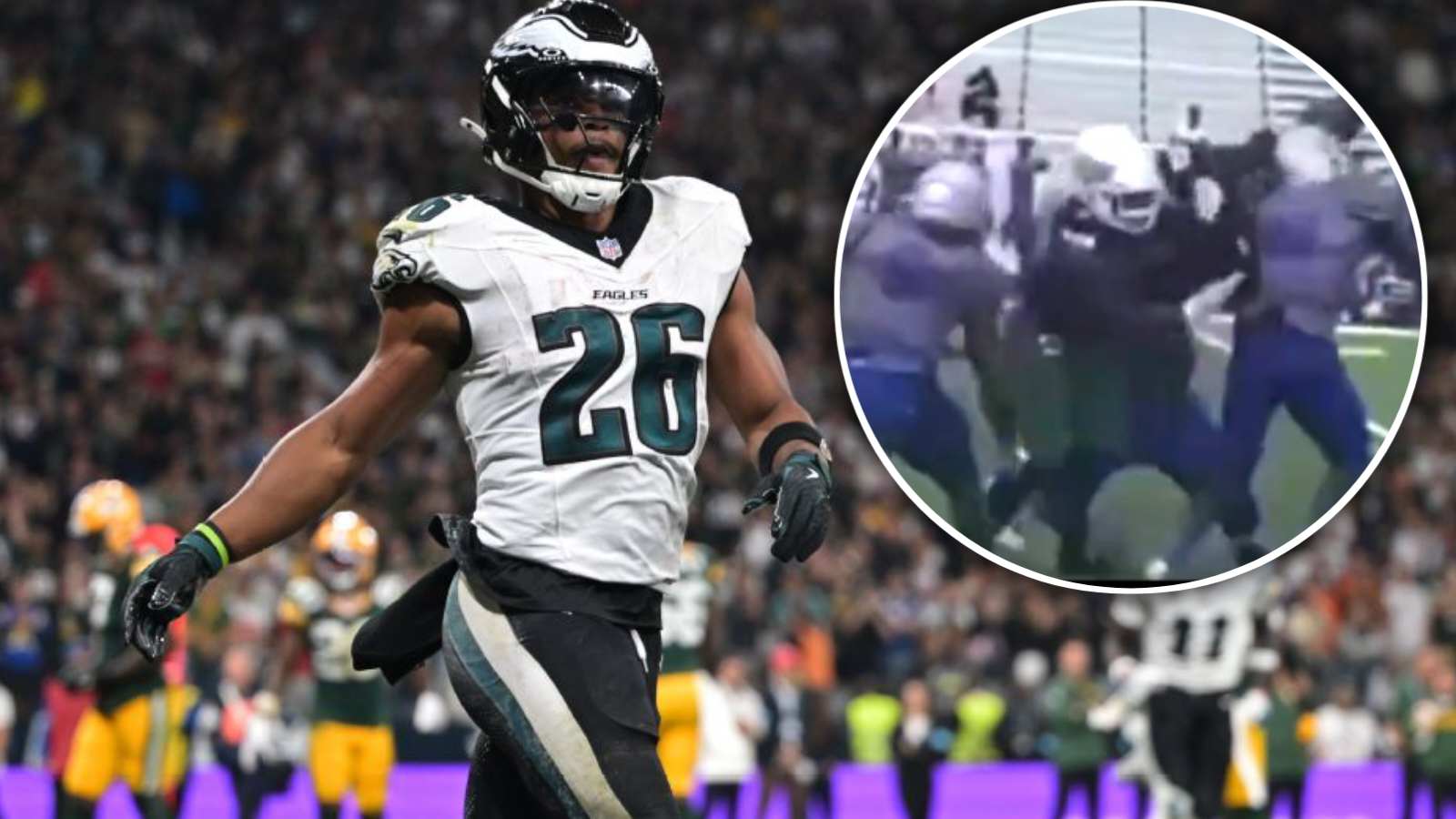 (Video) A footballer’s attempt at recreating Eagles RB Saquon Barkley’s ‘Reverse Hurdle’ from Jaguars game ends horribly