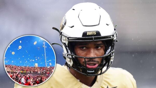 (Video) Tortilla attack in Lubbock! Travis Hunter puts one in his pants while Shedeur Sanders signs it after big win over Texas Tech