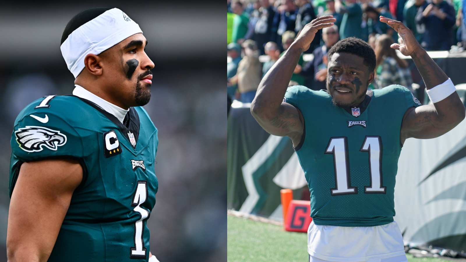 AJ Brown throws shade at Jalen Hurts for paltry 100-yard passing game against bottom-ranked Panthers