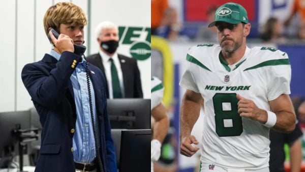 Aaron Rodgers joked about teenager Brick Johnson releasing him from his job