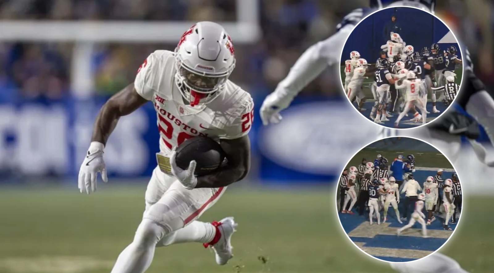 (Video) BYU’s late touchdown against Houston leads to both teams getting into a vicious fight