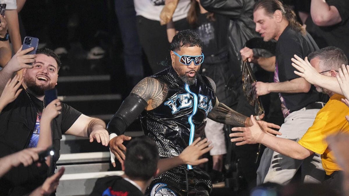 Jey Uso entrance at Backlash France