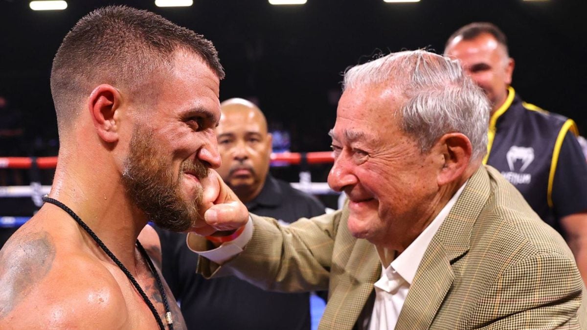 Bob Arum and Vasiliy Lomachenko together