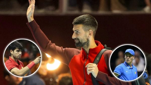 Carlos Alcaraz, Novak Djokovic, Jannik Sinner